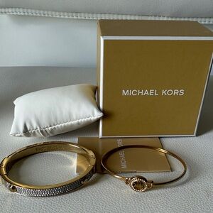 Michael Kors Gold and Silver Bracelet Duo